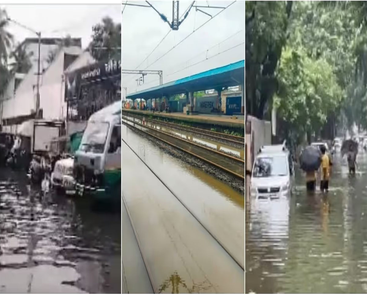 കനത്ത മഴയിൽ മുങ്ങി മുംബൈ; ട്രെയിനുകൾ റദ്ദാക്കി, സ്കൂളുകൾക്ക് അവധി